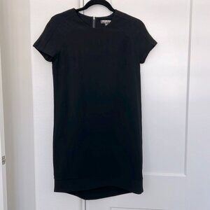 Fashion Union Short Sleeve Black Crepe Dress